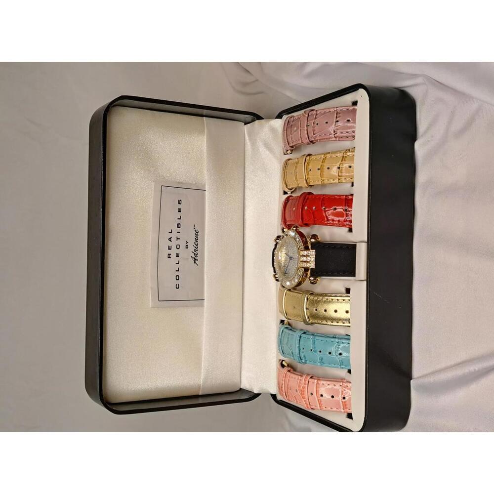 ​UNWORN Real Collectibles by Adrienne Watch Set - 6 Interchangeable Bands - NEW